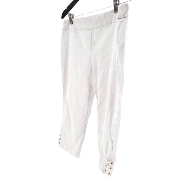 New JM Collection Med Pants Slim Fit Stretch Skinny Capri Crystal Cutout Jeans - Picture 2 of 10